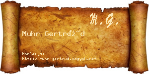 Muhr Gertrúd névjegykártya